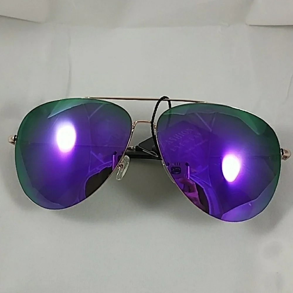 Purple or Gray mirror Aviator Sunglasses
